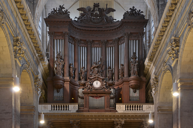 The great organ in the church of Saint-Sulpice, initially constructed by François-Henri Clicquot 1781.