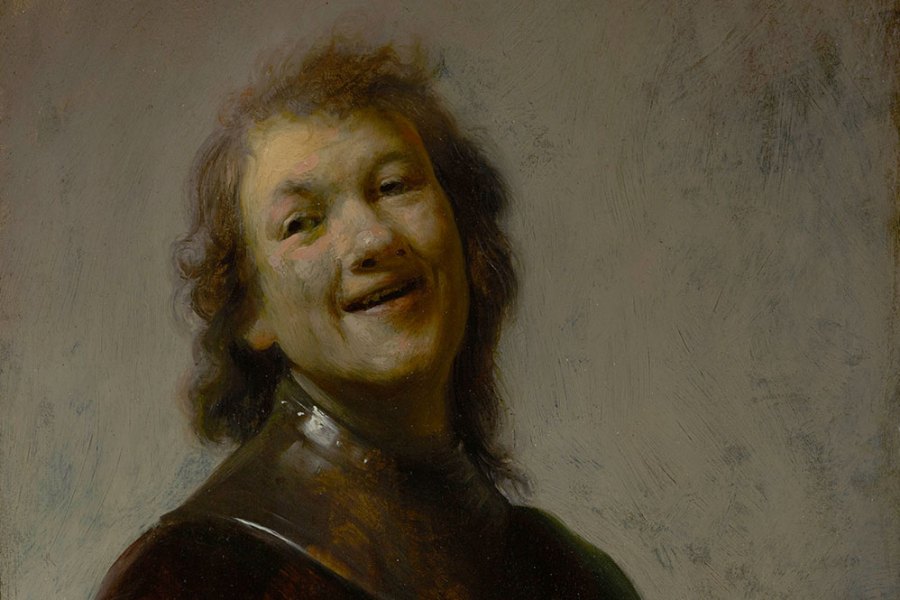 Rembrandt Laughing (detail; c. 1628), Rembrandt van Rijn. J. Paul Getty Museum, Los Angeles