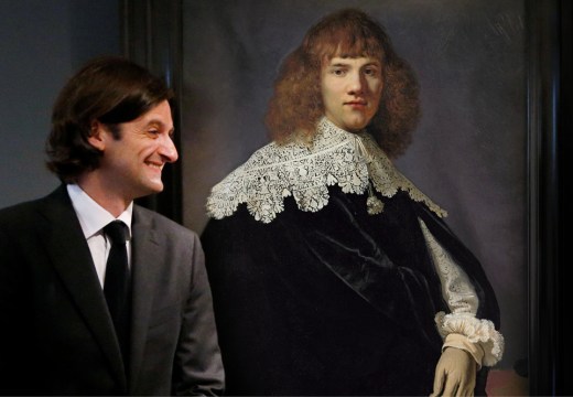 Jan Six XI in front of Rembrandt’s ‘Portrait of a Young Gentleman’ (1635) in ‘My Rembrandt’. Courtesy Dogwoof.