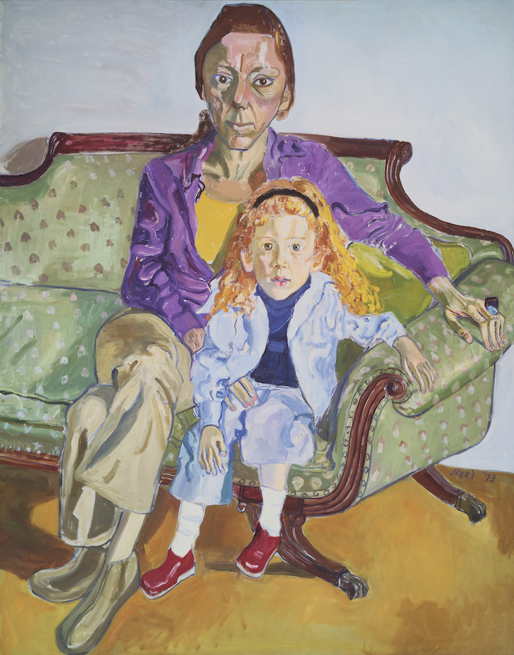 Linda Nochlin and Daisy (1973), Alice Neel.