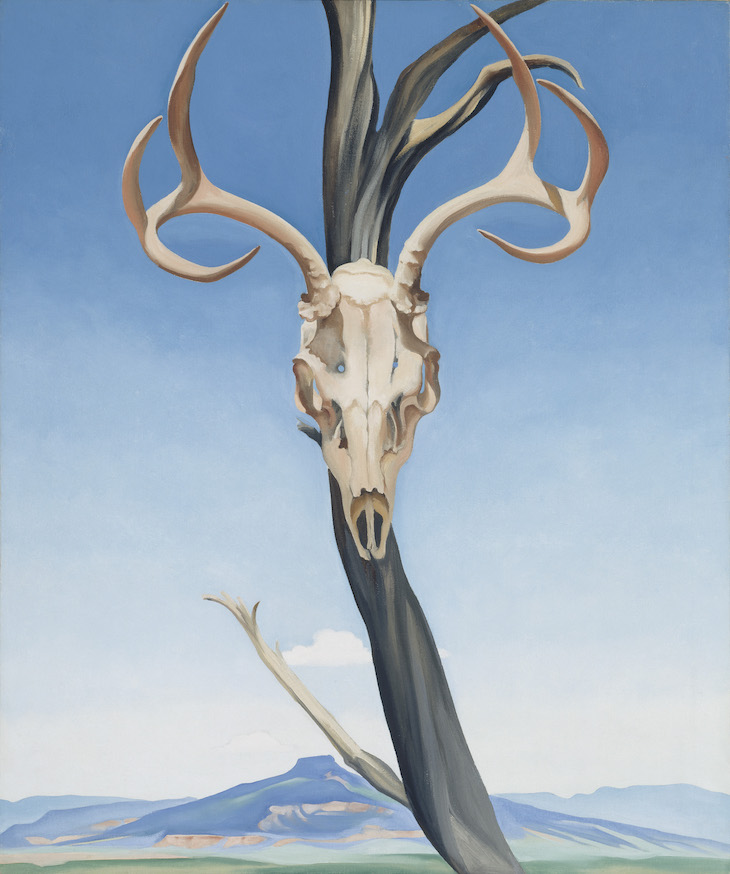 Deer's Skull with Pedernal (1936), Georgia O'Keeffe.