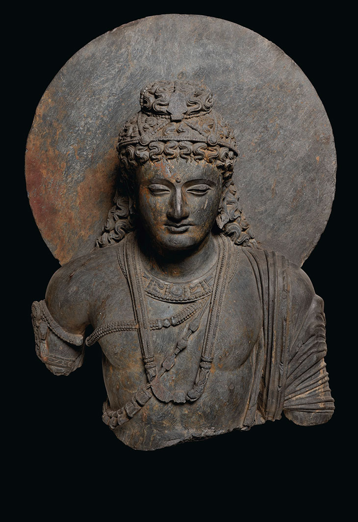 Gray schist bust of a bodhisattva (3rd–4th century), Gandhara. Christie’s New York ($400,000–$600,000)