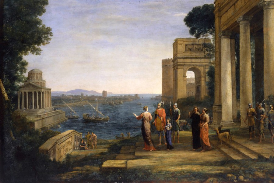 Aeneas and Dido in Carthage (detail; 1675–76), Claude Lorrain.