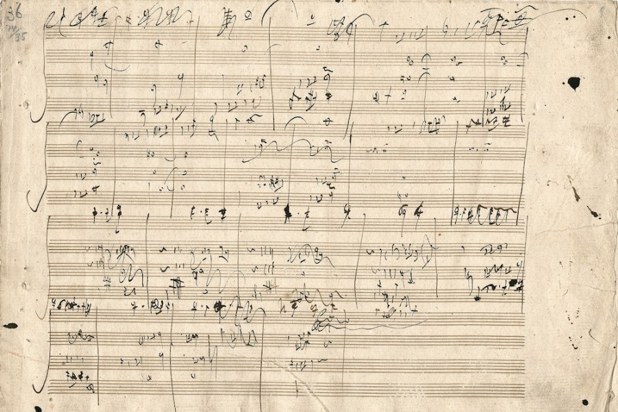 Sketches for String Quartets (in F major, E minor and C major), op. 59 (1806), Ludwig van Beethoven.