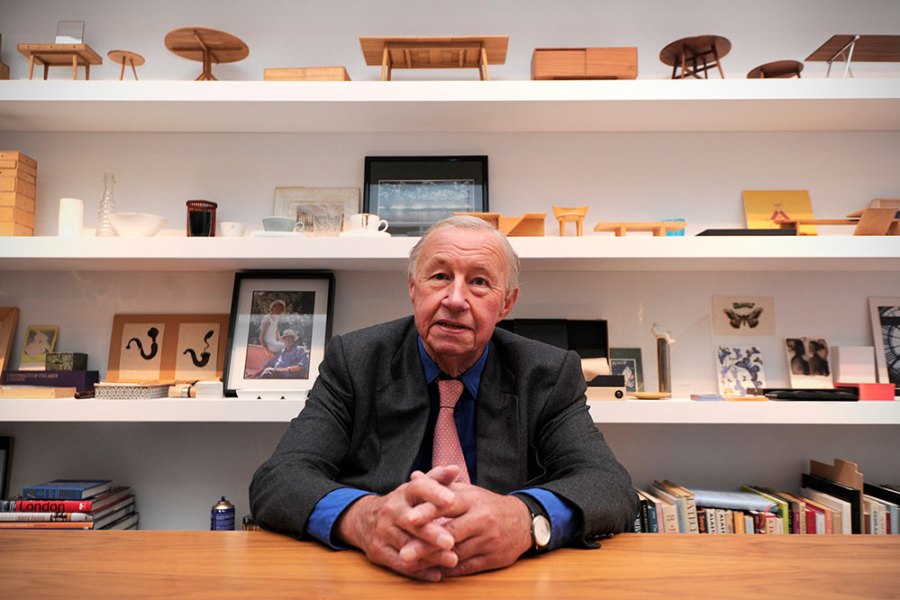 Terence Conran at the opening of his exhibition ‘Terence Conran: The Way We Live Now’ at the former Design Museum, London, 2011.