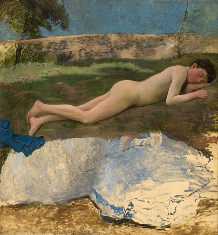Jeune homme nu couché sur l'herbe (1870), Frédéric Bazille. Musée Fabre de Montpellier Méditerranée Métropole. Photo: Frédéric Jaulmes