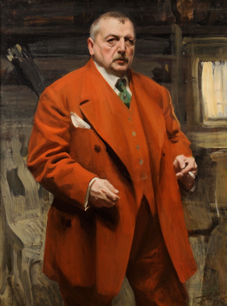 Self-Portrait in Red (1915), Anders Zorn.