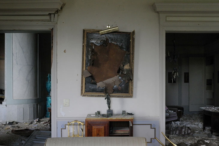 The Sursock Palace after 4 August blast – the destroyed painting is St John the Baptist by circle of Guercino. Photo: Gregory Buchakjian