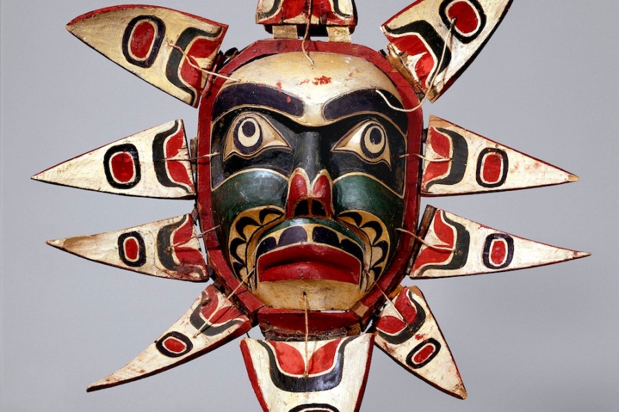 Mask (detail; c. 1910), Kwakwaka’wakw people.