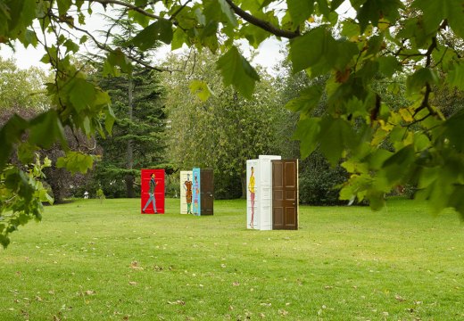 Five Conversations (2019), Lubaina Himid. Hollybush Gardens at Frieze Sculpture 2020.