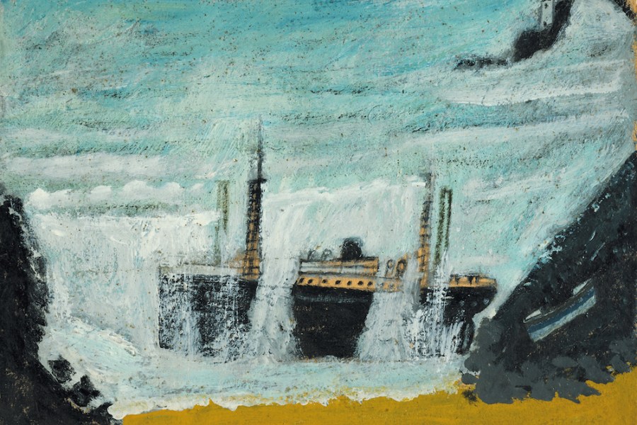 Shipwreck 1 – The Wreck of the Alba (detail; 1938), Alfred Wallis.