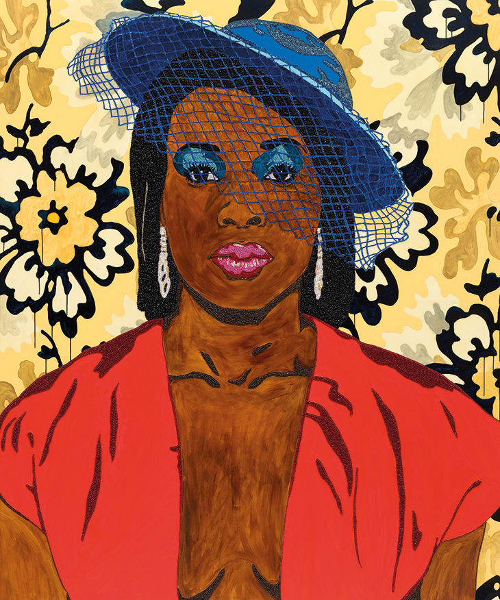 Qusuquzah, une très belle négresse (2011), Mickalene Thomas. San Francisco Museum of Modern Art.