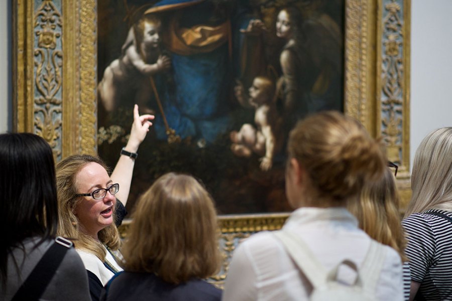 A museum visit conducted by the education charity Art History Link-Up.