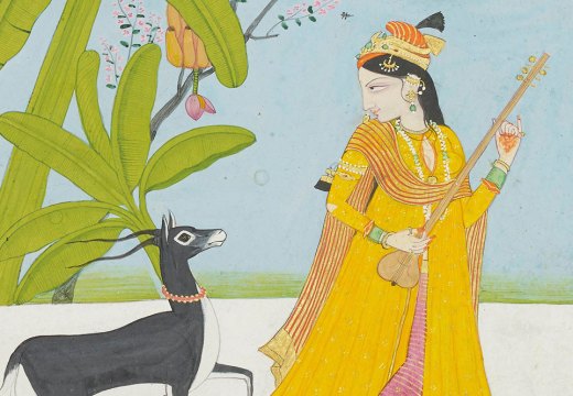 The nayika and the black buck the workshop of the Guler artist Chhajju at Chamba. Francesca Galloway (price on application)