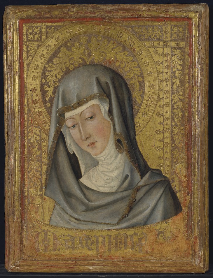 Head of the Virgin Mary (mid 15th century), artist unknown. 
