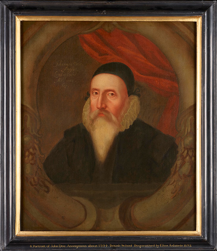 Portrait of John Dee (c. 1594), artist unknown. Ashmolean Museum, University of Oxford