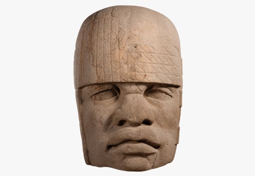 Colossal head 4 (1200–900 BC), Olmec, Mexico. Museo de Antropología de Xalapa.