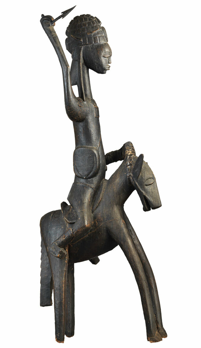 Equestrian figure (19th–20th century), Bamana, Mali. Private collection.