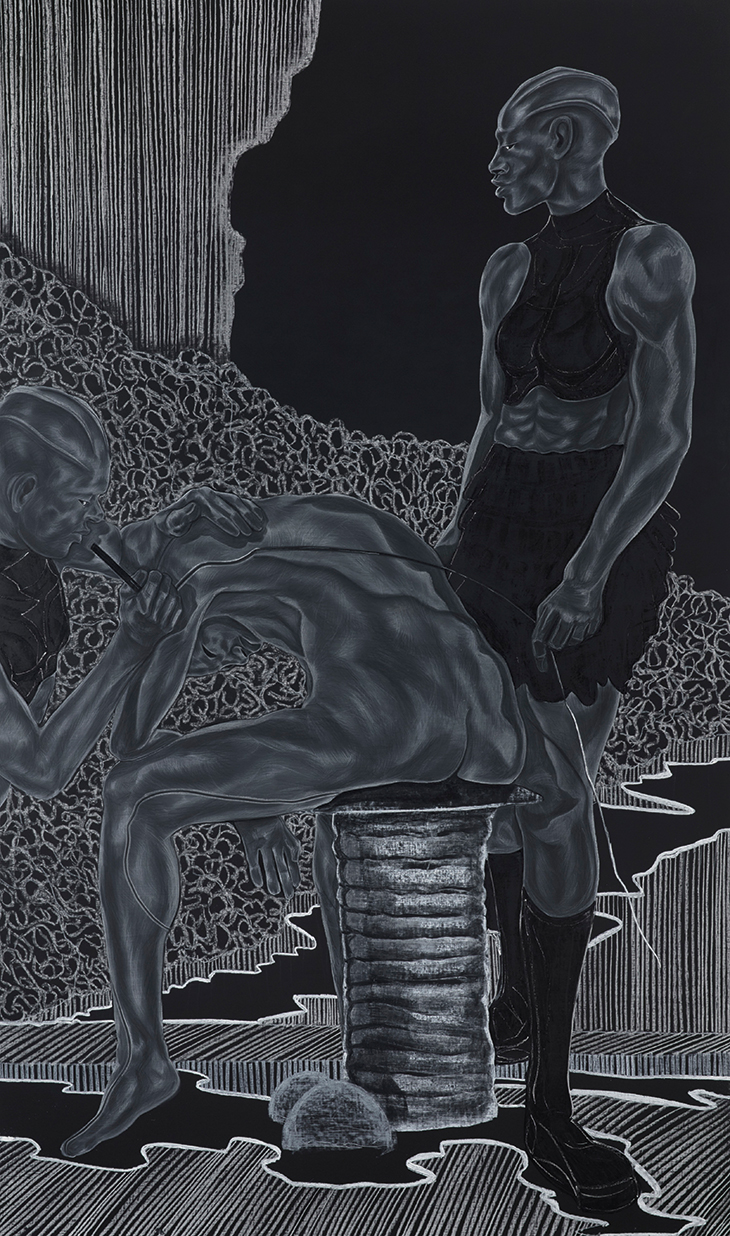 This is How You Were Made; Final Stages from A Countervailing Theory (2019), Toyin Ojih Odutola.