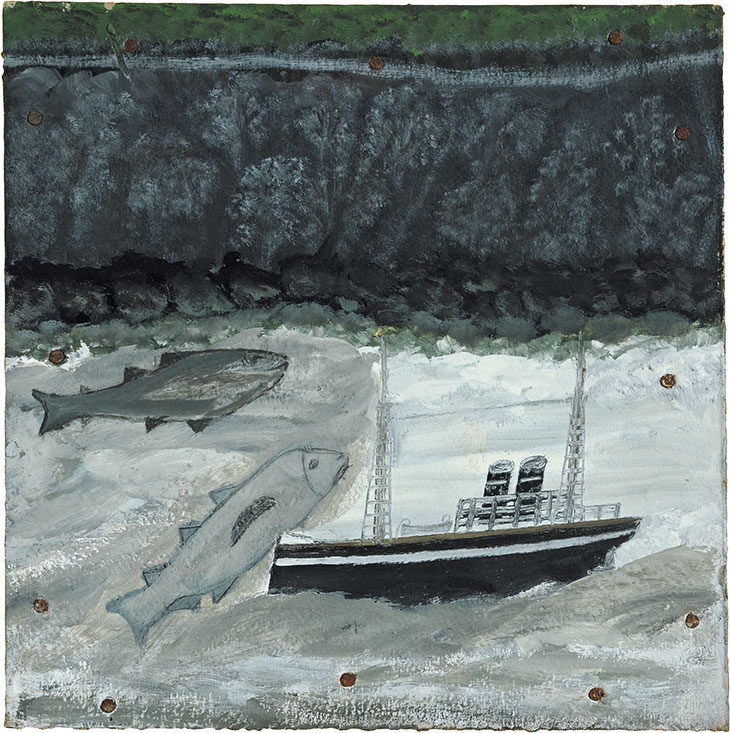 Land, fish and motor vessel (c. 1932–37), Alfred Wallis.