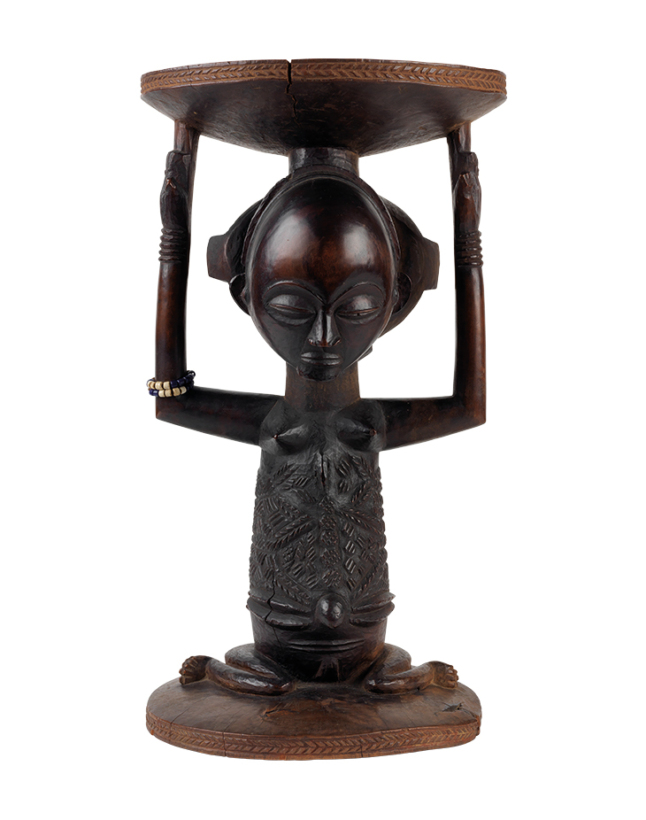 Prestige stool (Kipona) (late 18th–early 19th century), Master of the Warua or the Kunda, Luba peoples, Democratic Republic of the Congo. Metropolitan Museum of Art, New York