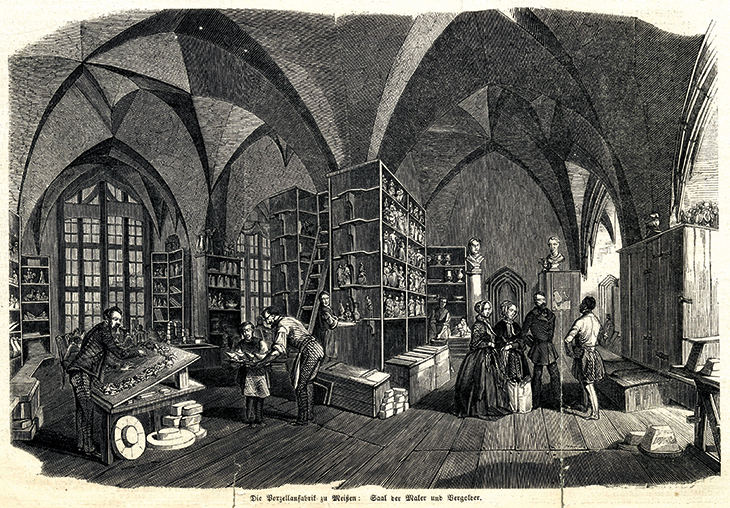 Illustration of the Meissen modelling studio in Albrechtsburg
