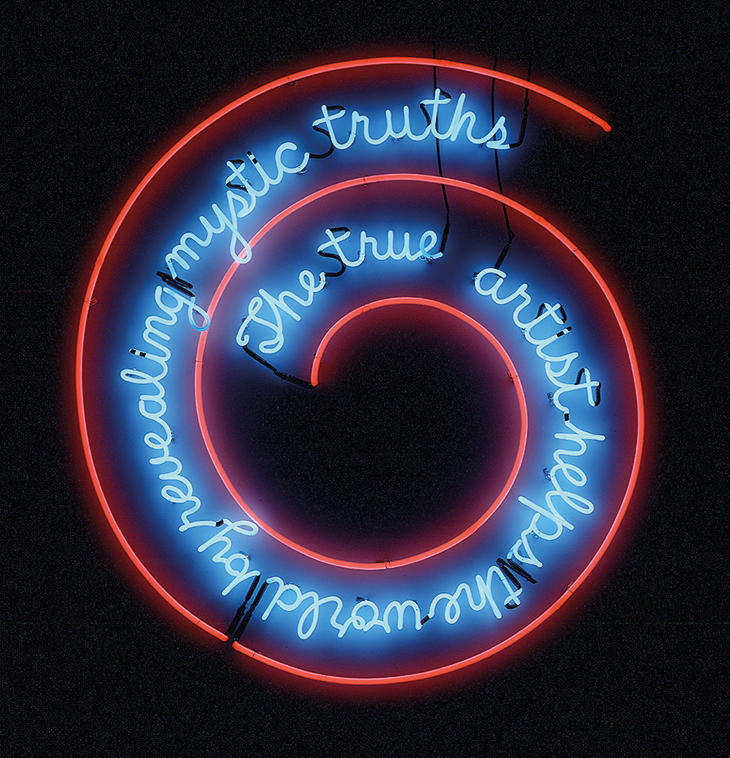 The True Artist Helps the World by Revealing Mystic Truths (Window or Wall Sign) (1967), Bruce Nauman. Kunstmuseum Basel.