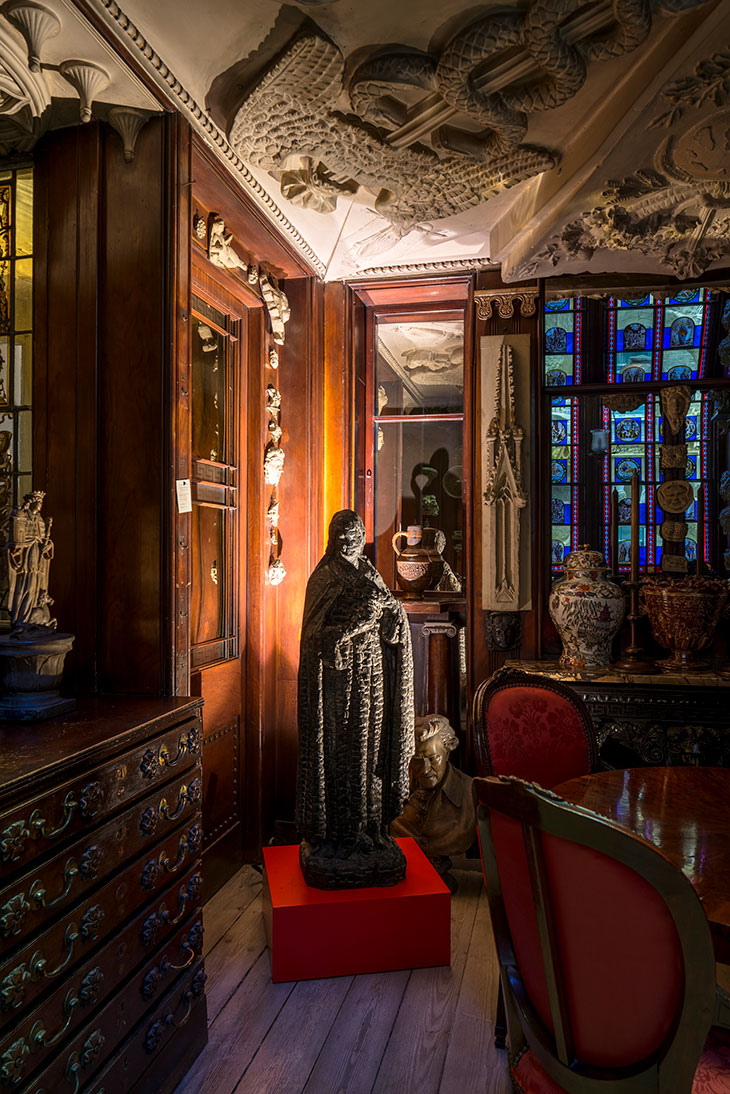 Burnt Madonna (1985), Langlands & Bell. Installation view in the Monk’s Parlour at Sir John Soane’s Museum, London, 2020.