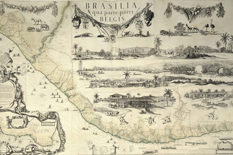 Map of Brazil from the Klencke Atlas (c. 1660), Johannes Klencke.