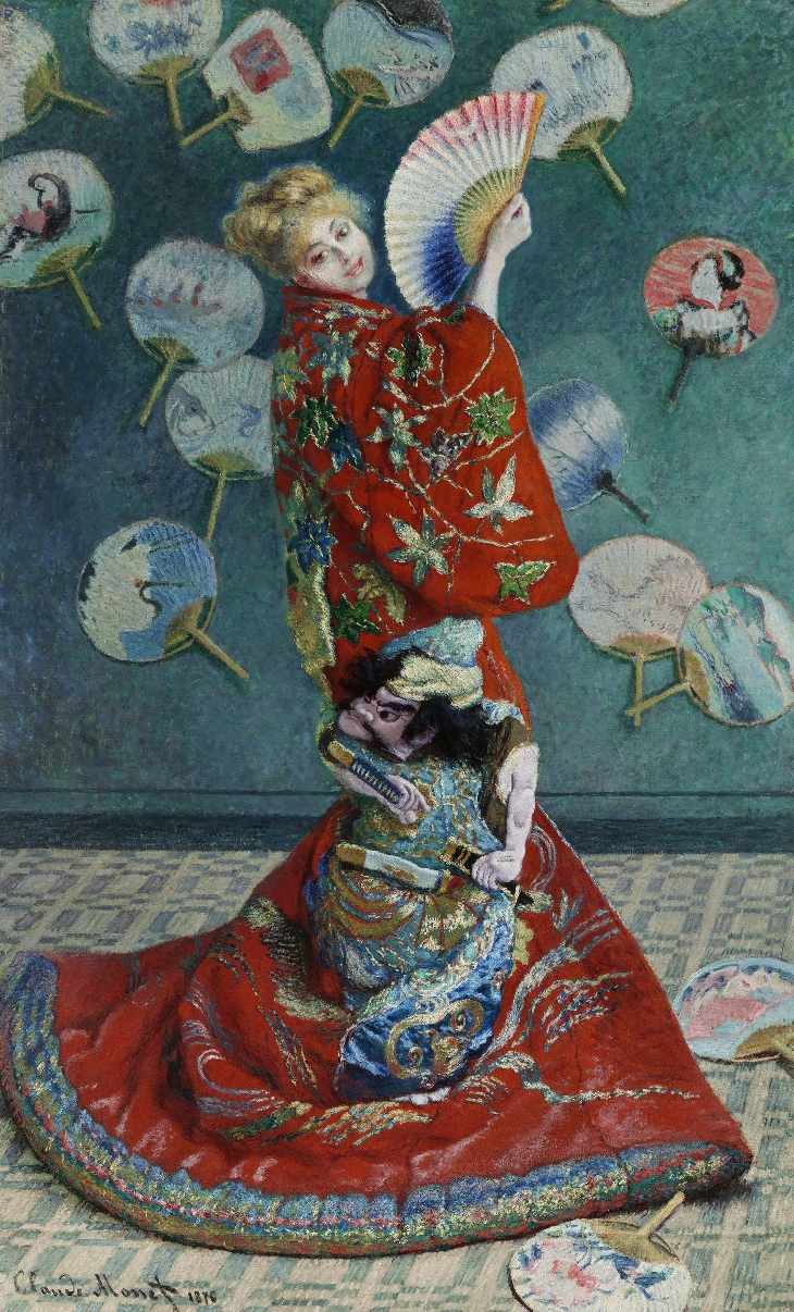 La Japonaise (Camille Monet in Japanese Costume) (1876), Claude Monet.