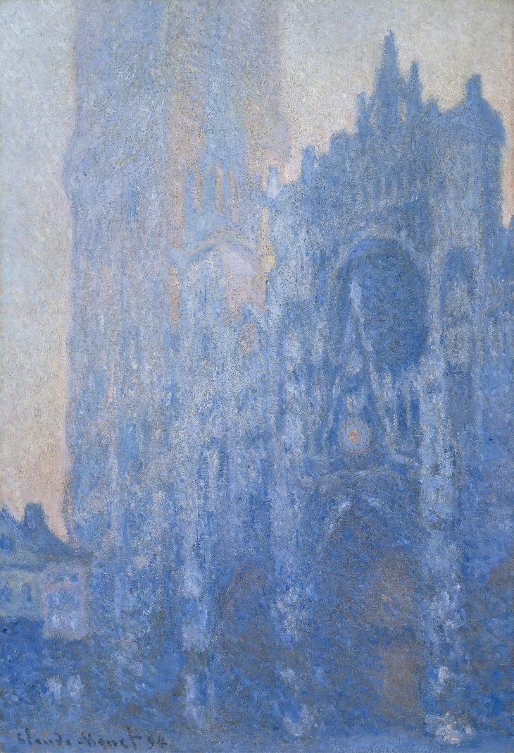 Rouen Cathedral Façade and Tour d'Albane (Morning Effect) (1894), Claude Monet. 