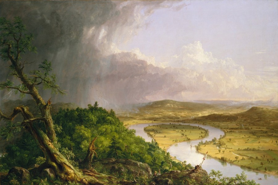 View from Mount Holyoke, Northampton, Massachusetts, after a Thunderstorm – The Oxbow (1836), Thomas Cole. The Metropolitan Museum of Art, New York