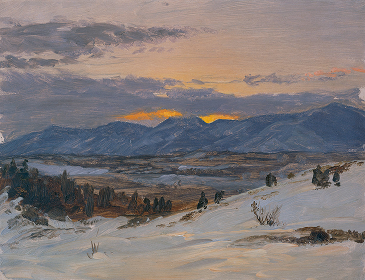 Winter Twilight from Olana (c. 1871–72), Frederic Edwin Church.