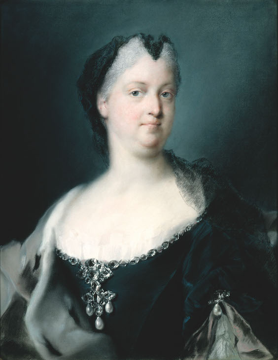 Portrait of Empress Wilhelmine Amalie (1730), Rosalba Carriera.