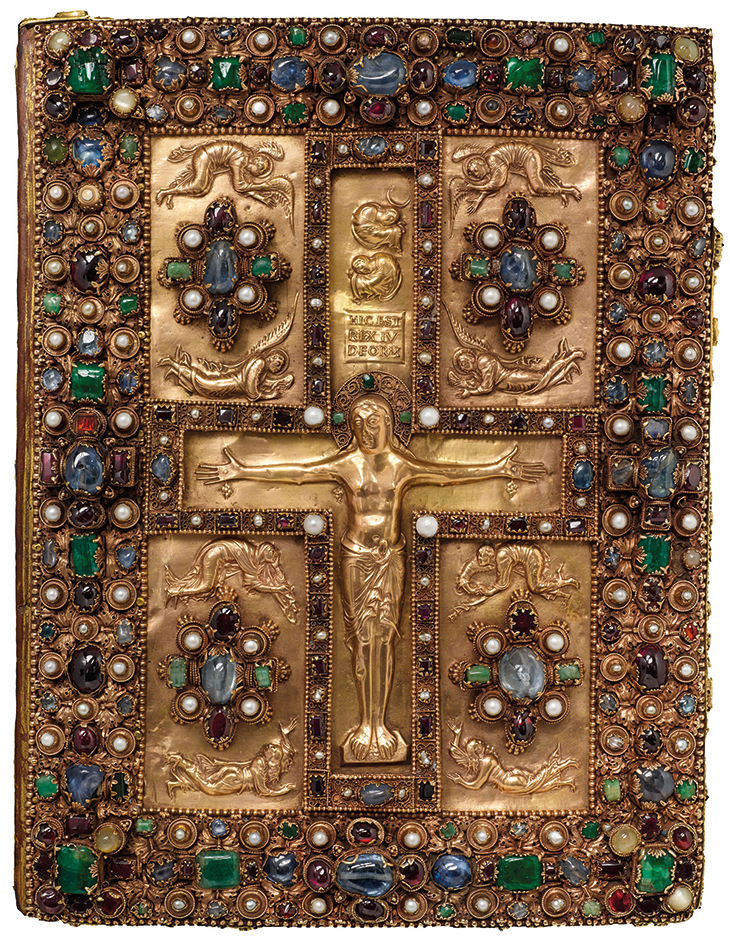 Front cover of the Lindau Gospels (c. 880–90), Abbey of St Gall, Switzerland. Morgan Library & Museum, New York