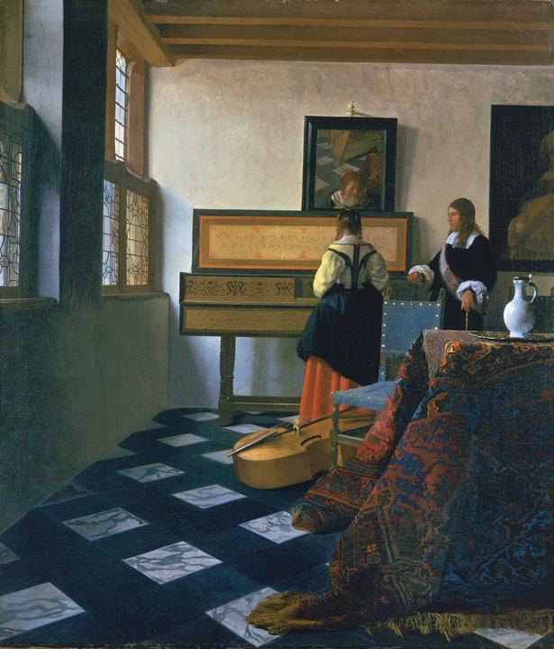 A Lady at the Virginals with a Gentleman (‘The Music Lesson’) (early 1660s), Johannes Vermeer.