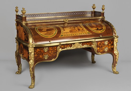 Roll-top desk (c. 1770), cabinetwork by Jean-Henri Riesener, model designed by Jean-François Oeben