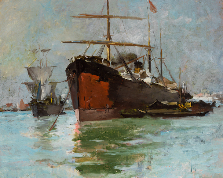 At Anchor, Venice (1884), Frank Duveneck. 