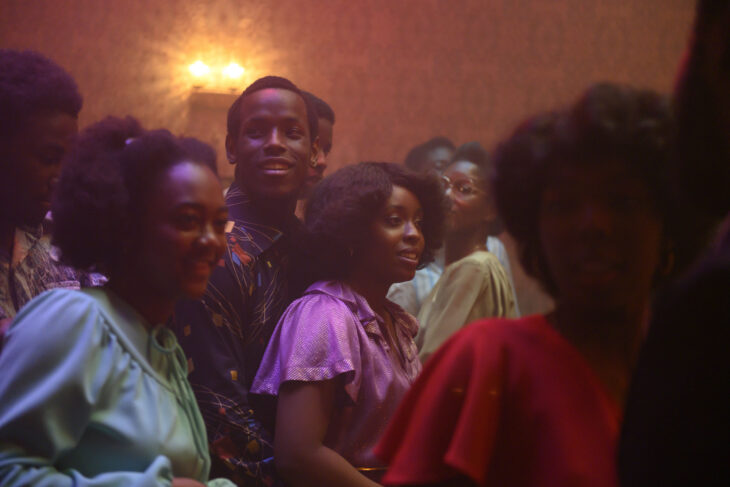 Micheal Ward as Franklyn and Amarah-Jae St Aubyn as Martha in Lovers Rock (2020; dir. Steve McQueen).