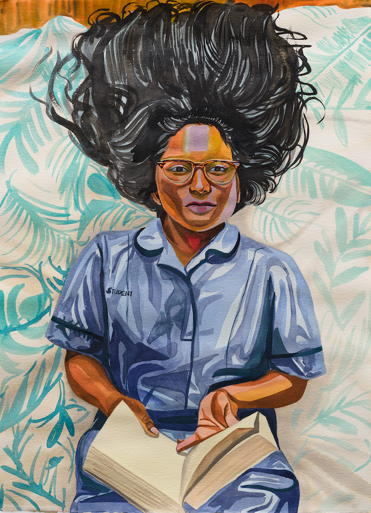 Naveena, Student Nurse and Succulents (2020), Aliza Nisenbaum.