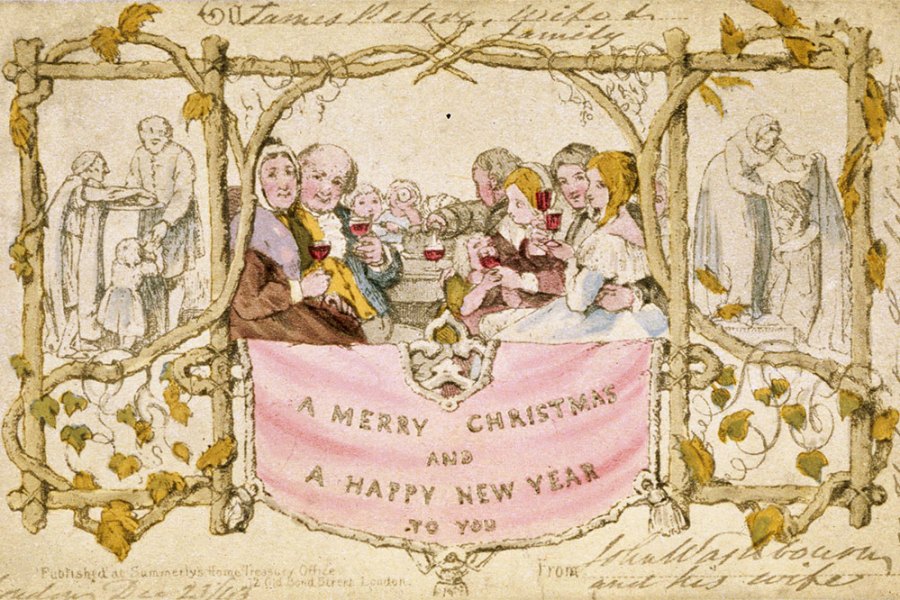 The first Christmas card, commissioned by Henry Cole and designed by John Calcott Horsley, published in 1843. Christie’s, London (estimate £5,000–£8,000)