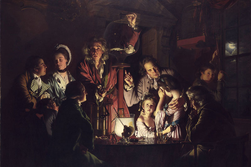 An Experiment on the Bird in an Air Pump (1768), Joseph Wright of Derby. National Gallery, London