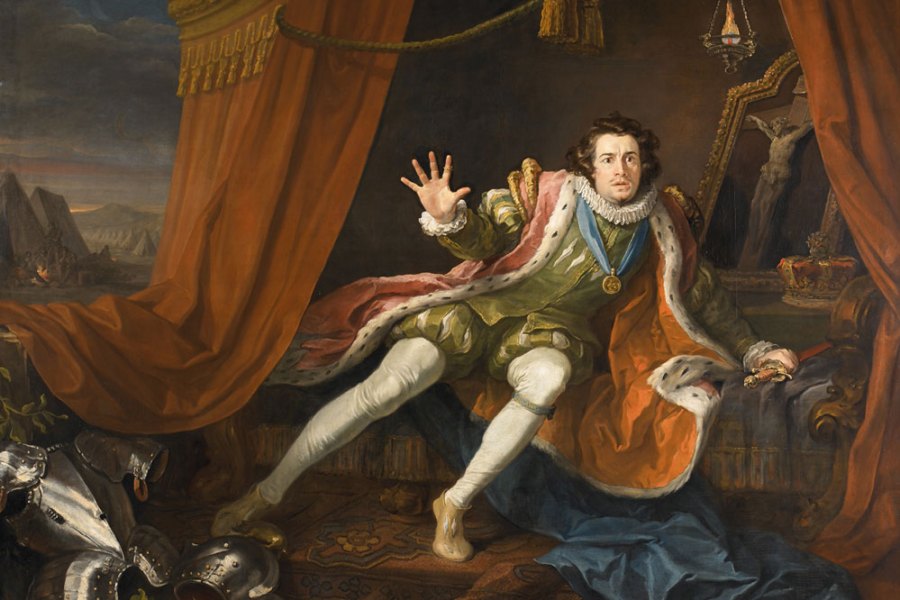 David Garrick as Richard III (detail; c. 1745), William Hogarth. Walker Art Gallery.