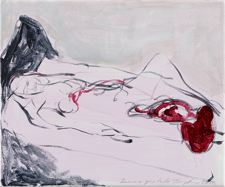 Because you left (2016), Tracey Emin. Private collection.