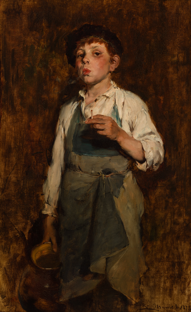 He Lives by His Wits (1878), Frank Duveneck.