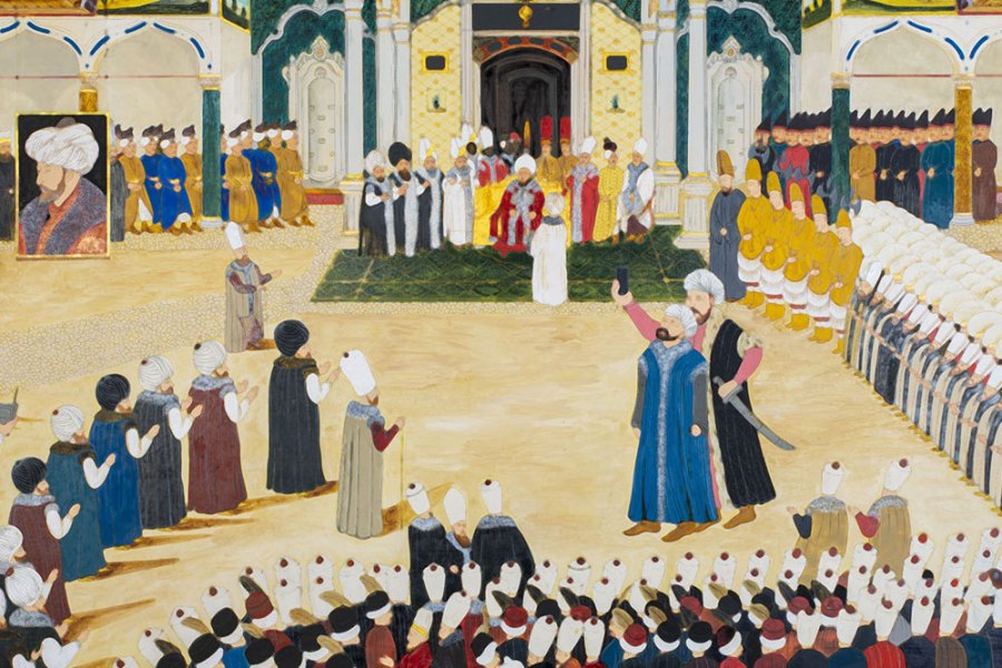 Sultan’s Accession to the Throne Ceremony with Drone (detail; 2018), Halil Altindere.