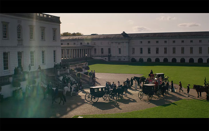 The Queen’s House in Greenwich as Somerset House. Photo: Netflix