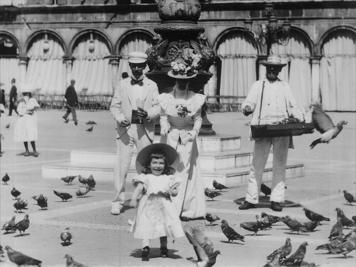 Still from Venice, Feeding the Pigeons in St. Mark's Square.
