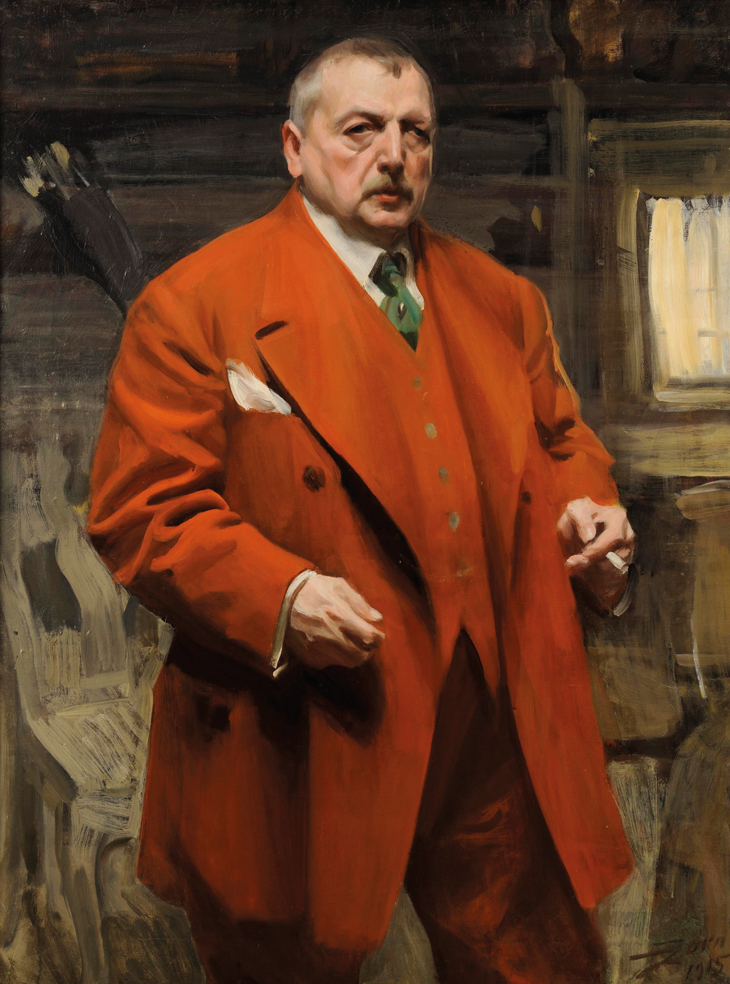 Self-portrait in Red (1915), Anders Zorn. Zornmuseet, Mora