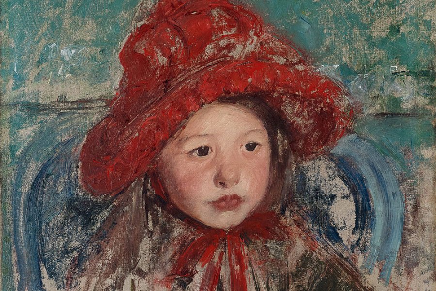 Little Girl in a Large Red Hat (c. 1881), Mary Cassatt. Princeton University Art Museum